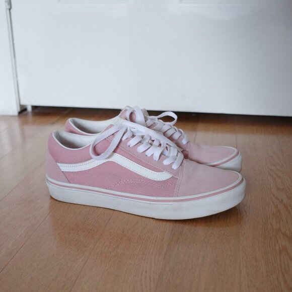 VANS Old Skool Low Top Pink White Suede - Picture 2 of 6